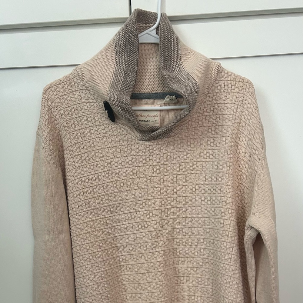 Weatherproof Vintage Sweater - Beige and Gray